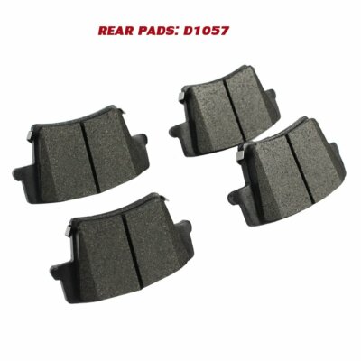 Front & Rear Ceramic Brake Pads For Chrysler 300, Dodge Challenger/Charger/Magnum - Low Dust, Quiet