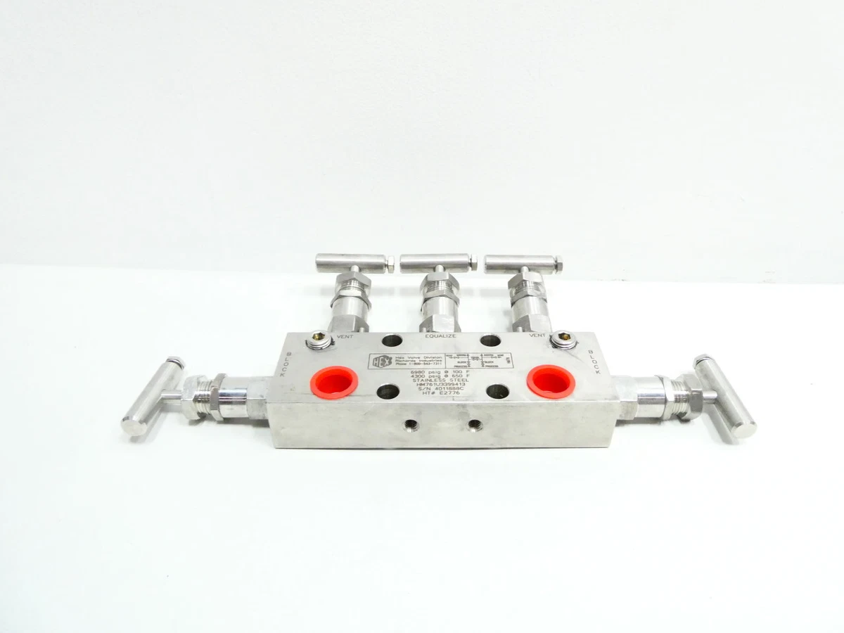 Hex Valve HM761U3399413 Stainless Instrument Manifold 6980psi | eBay