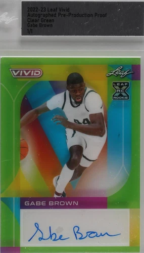 2022-23 Leaf Vivid - Gabe Brown #BA-GB1