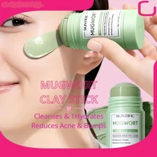 SKINTIFIC Mugwort Acne Clay Mask Stick (reduces redness, inflammation, pore) 40g