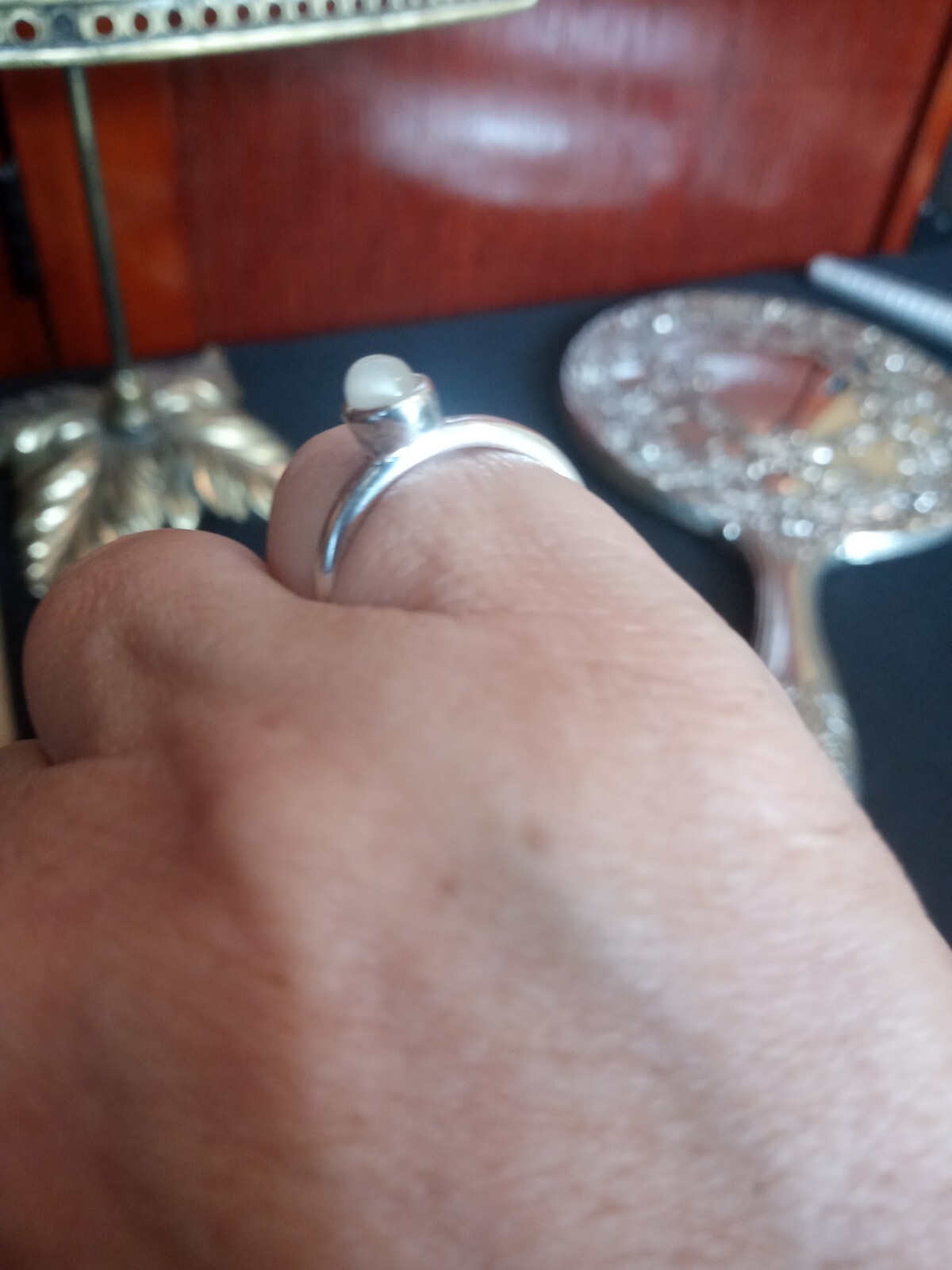 .925 Sterling Silver Stackable Ring With Single w… - image 3