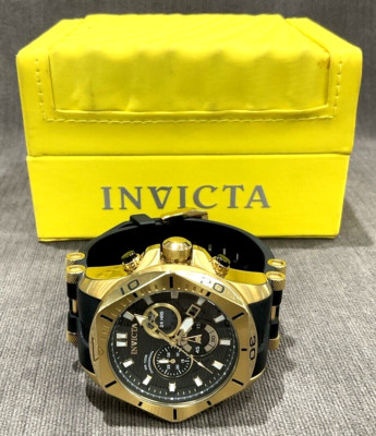 【美品】INVICTA ポパイ 限定版 クロノグラフ ブラックウォッチ　ブラック 美品】INVICTA ポパイ 限定版 クロノグラフ ブラックウォッチ