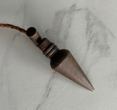 Vintage Eisen Plumb Bob Kegelform Mauerwerk Zimmermann Nivellierwerkzeug Samm...