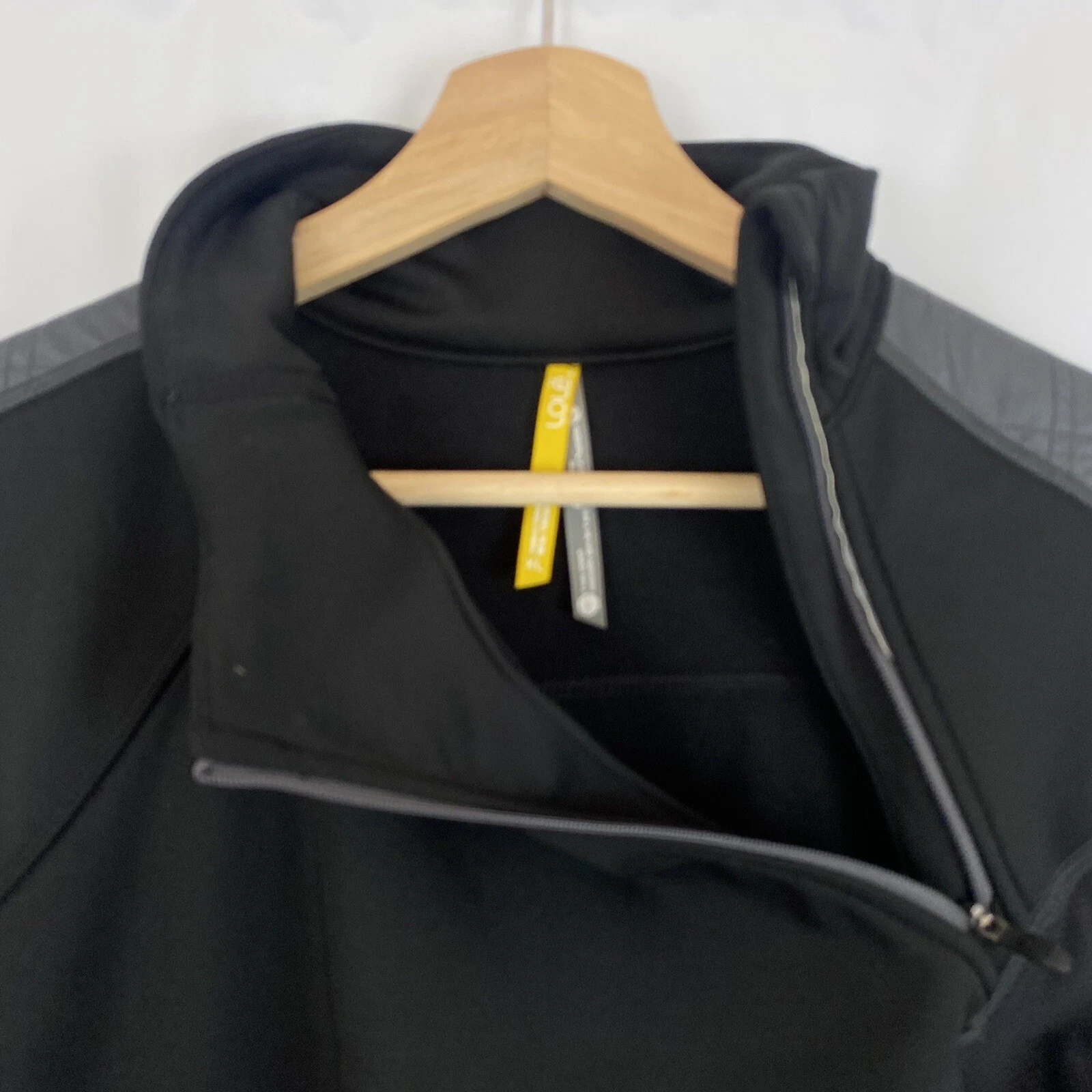 lole athletic long sleeve zip at collar side jacket