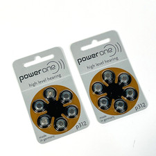 Power One Hearing Aid Batteries PR41/P312 1.4v Exp 8/2021 Sealed 2 Packs