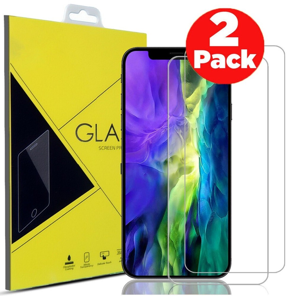 For iPhone 16 15 14 13 12 Pro Max Mini XR Tempered Glass Screen Guard Protector