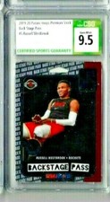 2019-2020 Panini Hoops Premium Stock Russell Westbrook Back Stage Pass CSG 9.5 
