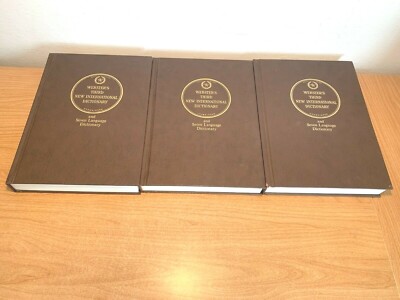 Webster's Third International Dictionary Seven Language 3 Vol Set