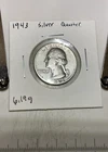 1943 WASHINGTON QUARTER SILVER COIN VERY HIGH GRADE 10131