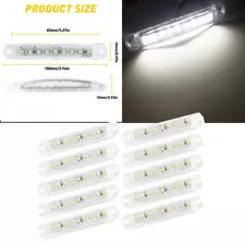 10X White LED Side Marker Lights Bullet Clearance Light Truck Trailer Wateproof