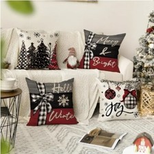 Christmas Pillow Slipcovers set of 4  17"X17" Zippered