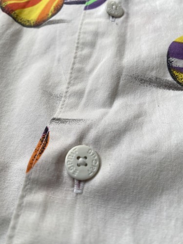 Vtg Esprit Sport button up Shirt XL pop art Abstract balls 80s loop collar - Picture 5 of 9