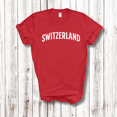 Schweiz Erwachsenen T-Shirt Landsport Unterstützung patriotisch Unisex Shirt Männer Frauen