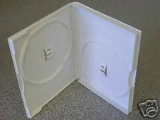 100 NEW DOUBLE DVD CASES, WHITE - PSD38