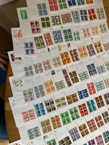 Switzerland tidy lot of 80 different FDC covers 1976-1982 period all 4 blocks !
