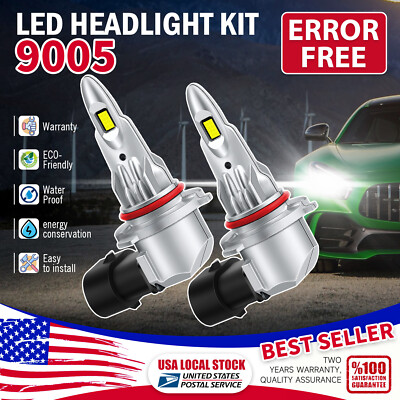 CANBUS HB3 9005 LED Headlight Super Bright Bulbs Kit White 360000LM for Chevy