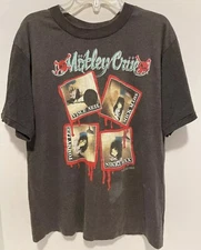 Motley Crue 1989 Kick Start My Heart Concert Tour Black T-shirt Men Women