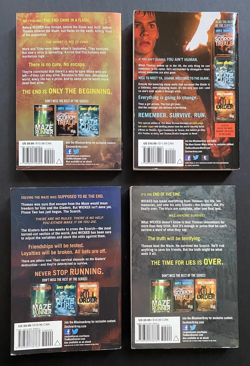 The Maze Runner Full Series Books 1-3 & First Prequel Book by James Dashner