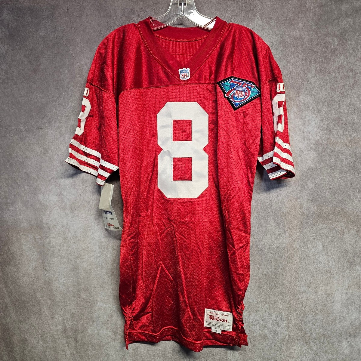 ユニフォーム Champion Steven Young 49ers NFL Jerseys Vintage Steve Young #8 San Francisco 49ers Champion NFL Jersey