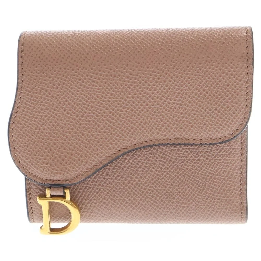 Authentique portefeuille Christian Dior selle S5621CWVG cuir rose du Japon OCCASION