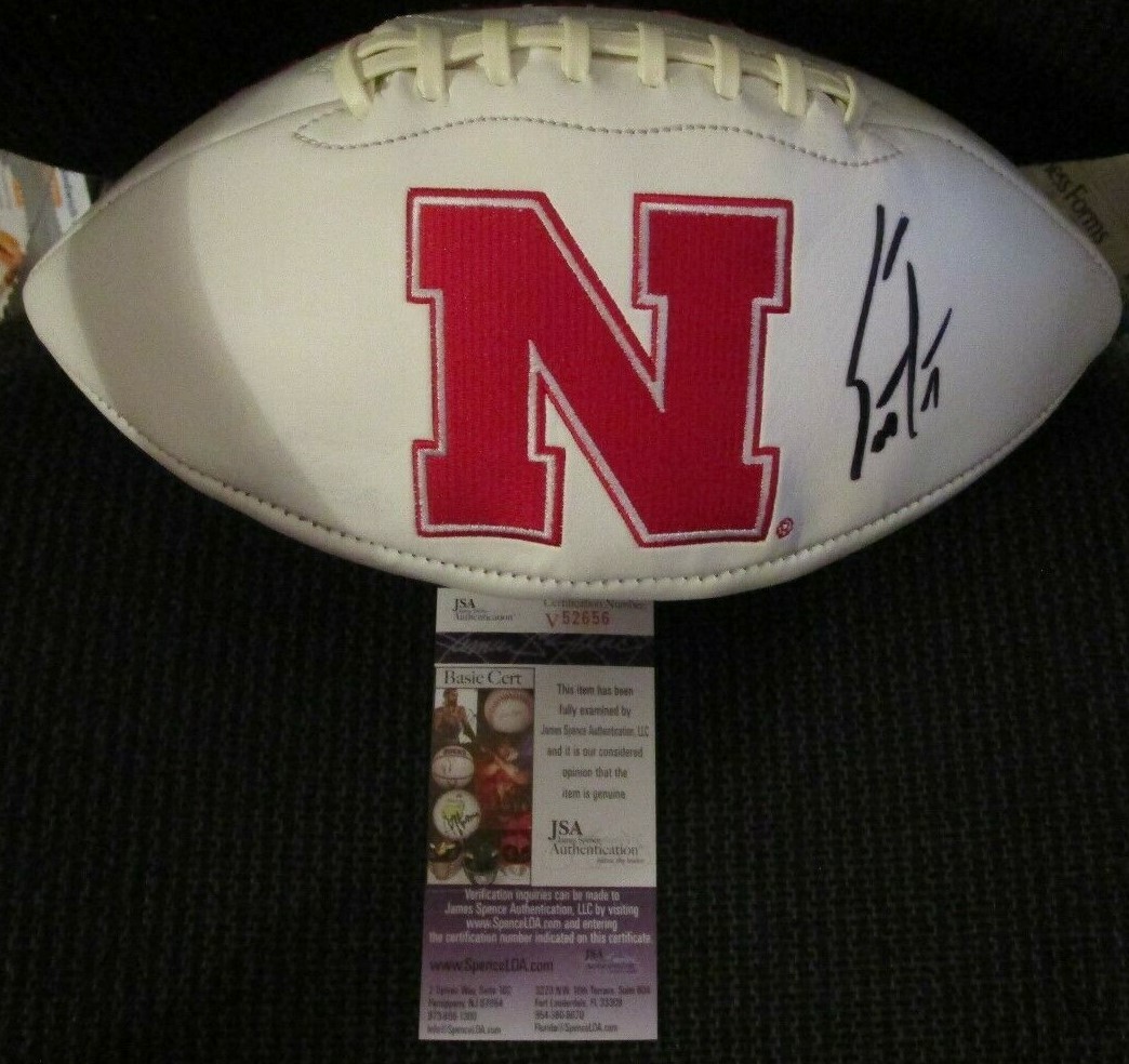 Scott Frost Autographed Signed Nebraska Cornhuskers LOGO FOOTBALL JSA COA V52656 