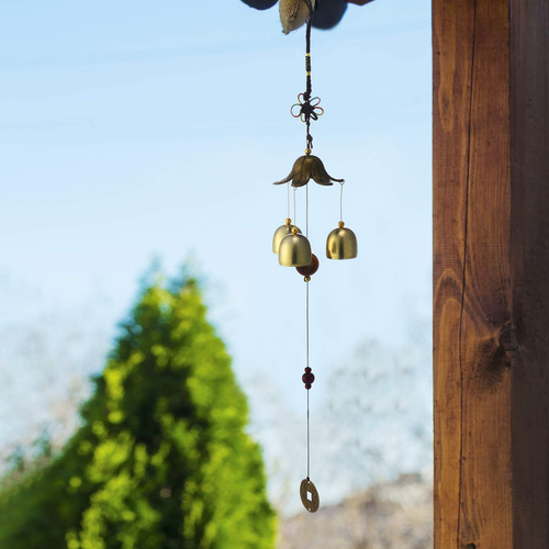 2 Pieces Lucky Wind Chimes Feng Shui Wind Bell 3 Bells Hanging Chimes for Good L - Picture 4 of 7
