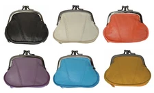 GENUINE LEATHER WOMEN'S SMALL COIN PURSE CHANGE HOLDER MINI WALLET NEW