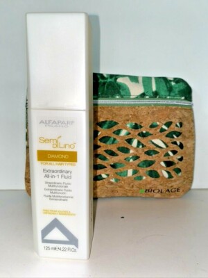Alfaparf Milano Semi Di Lino Diamond Extraordinary All-In-1 Fluid 4.22 oz & Bag