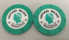 Caesars Palace Casino Las Vegas Roulette Chip Vintage Grün Vintage