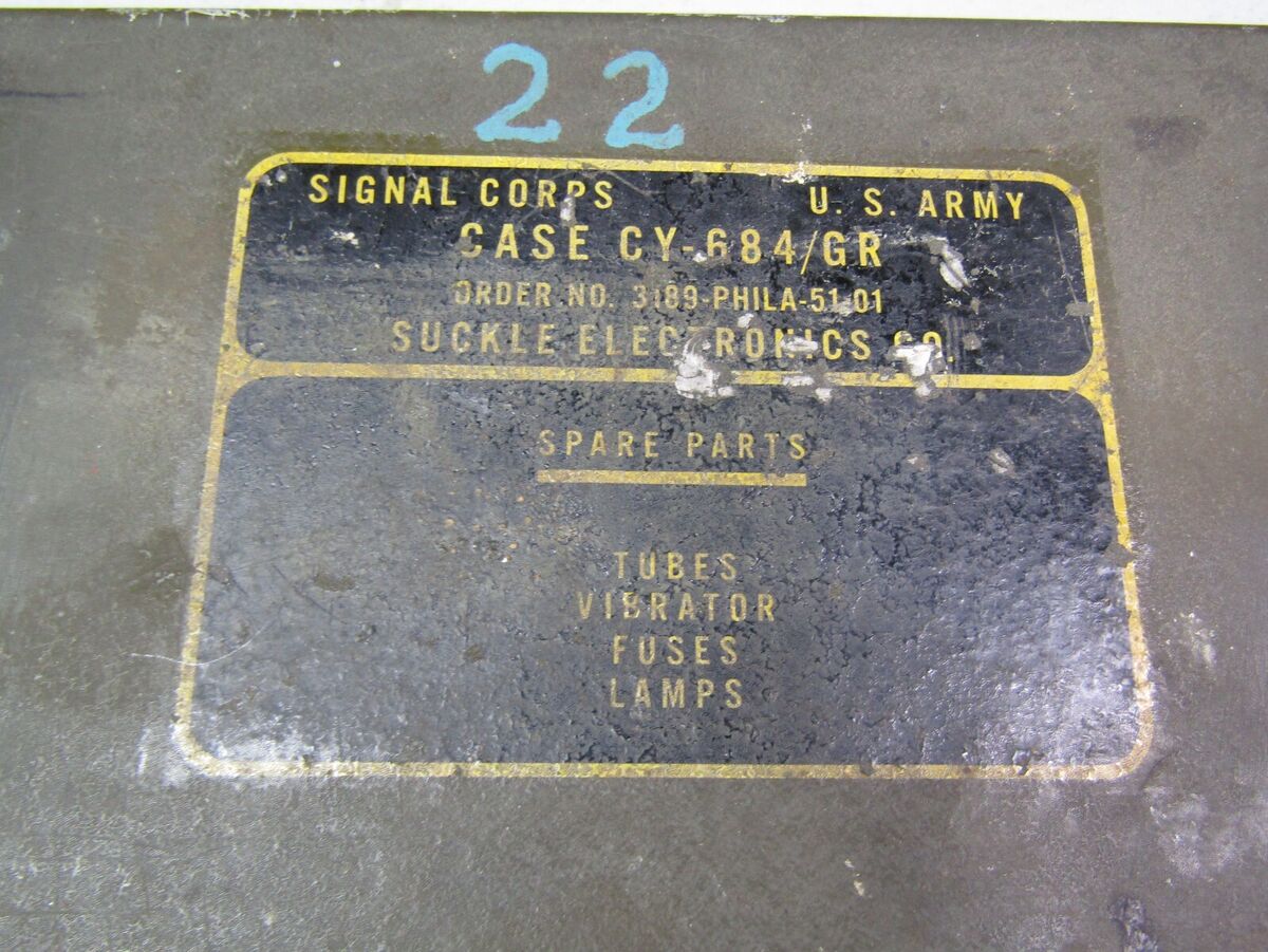 Orig Post WWII US ARMY SIGNAL CORPS Case CY-684 Spare Parts Orig Post WWII US ARMY SIGNAL CORPS Case CY-684 Spare Parts