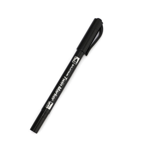 Modèle de l'objectif marquage stylo à double tête marque noire 0,80,4 mm huile  - Afbeelding 1 van 6