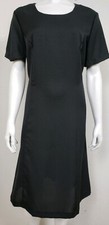 Vintage BFA Classics Womens Dress Black Short Sleeve Casual Party Cocktail Midi