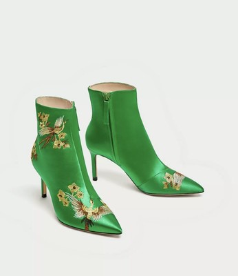 floral booties zara