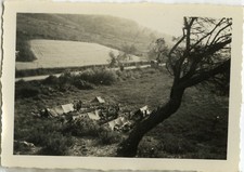 PHOTO ANCIENNE - VINTAGE SNAPSHOT - MILITAIRE CAMP CAMPEMENT TENTE - MILITARY