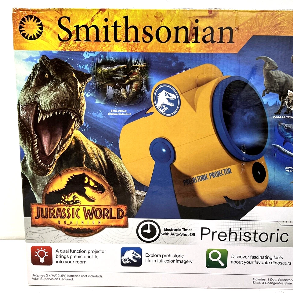 Smithsonian Jurassic World Dominion Sala de Dinosaurios Prehistóricos Proyector Ciencia Foto 3 de 4