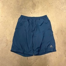Vintage Adidas mens blue loose baggy track shorts L