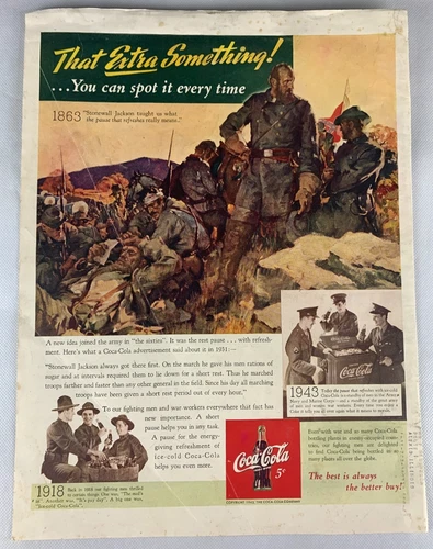 Vintage - Coke Civil War Print ad - B10