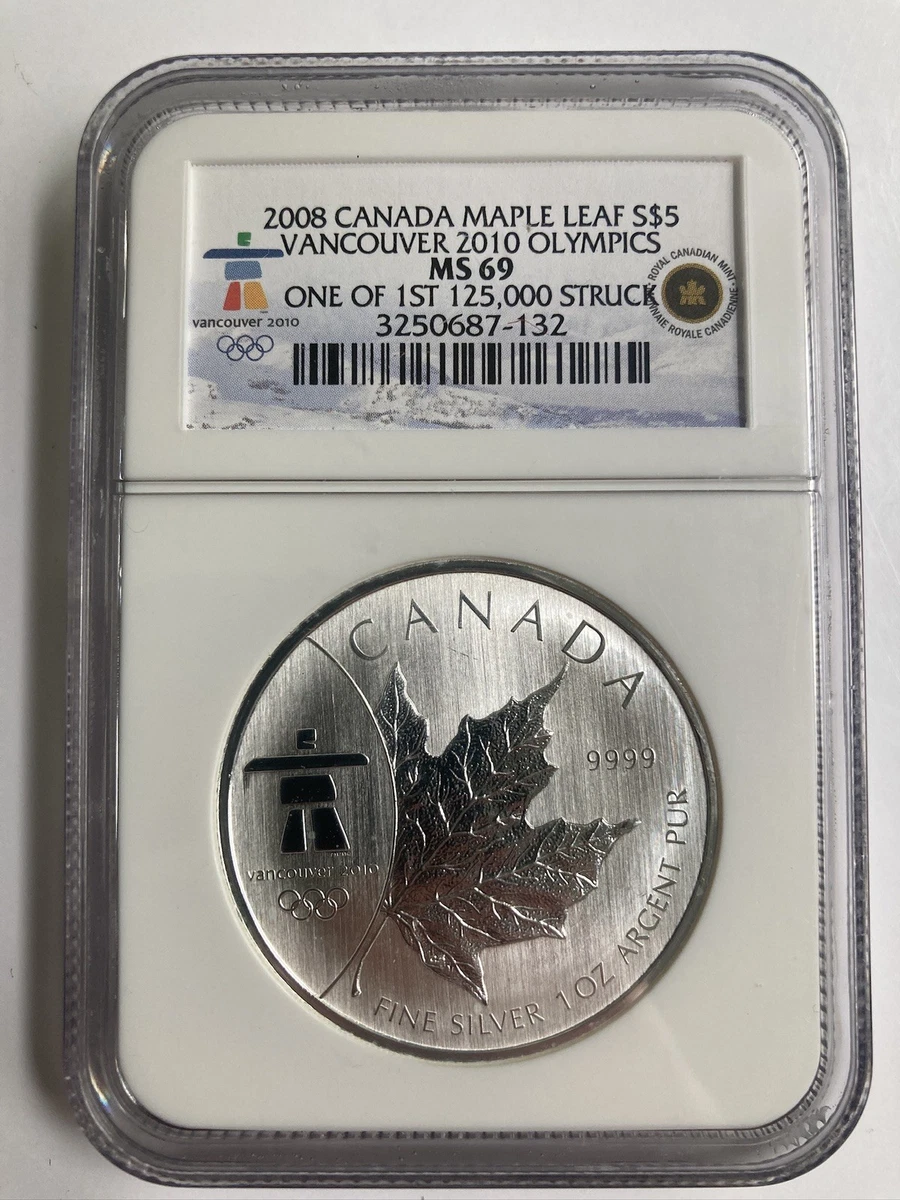 Canadian Maple Leaf NGC Grade MS 69 Silver Bullion Coins for sale