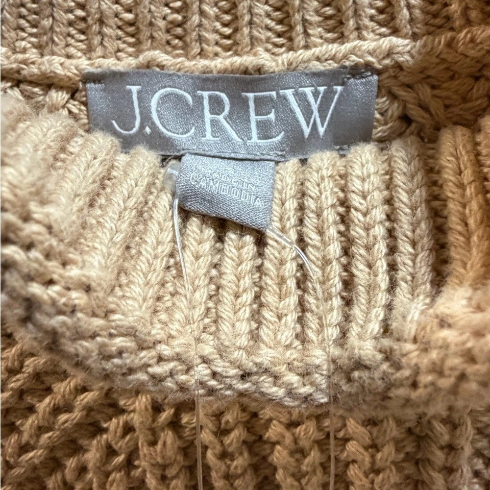 J. Suéter tejido Crew de gran tamaño para mujer 100 % algodón nuevo con etiquetas Foto 3 de 4