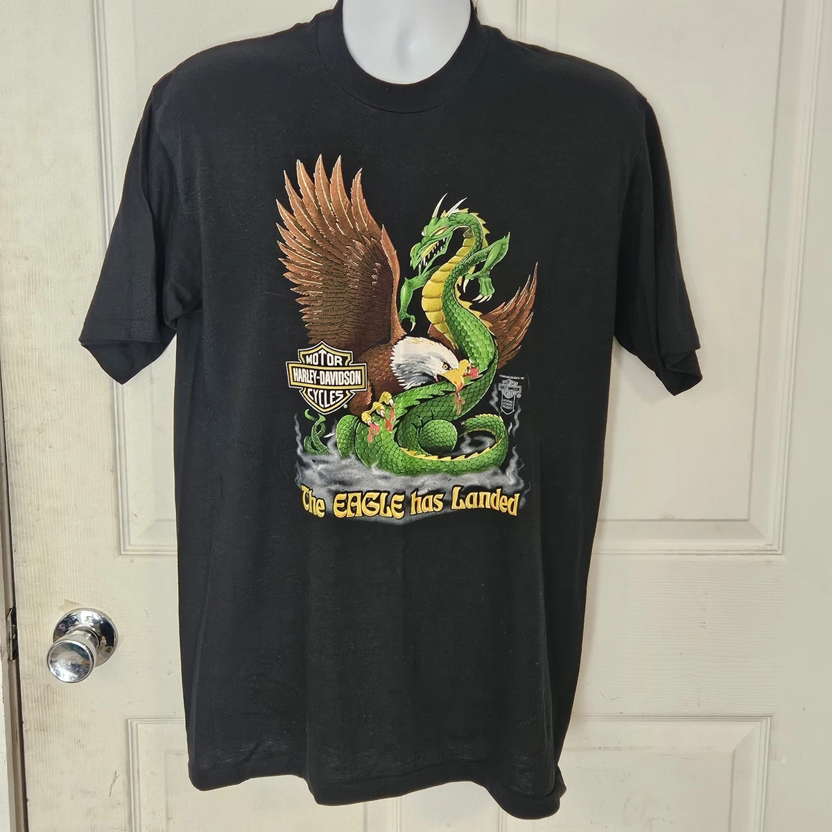 Harley-Davidson Graphic Tee Regular Size Vintage T-Shirts for Men 