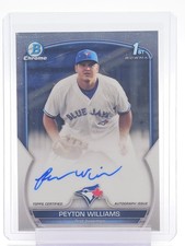 PEYTON WILLIAMS 2023 BOWMAN CHROME 1ST AUTO ROOKIE #CPA-PW BLUE JAYS Q5677