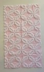 Fabric Pc#262 - White Wedding Ring On Pink Vtg Chenille Bedspread Quilt