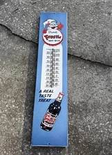 Frostie Root Beer Thermometer Vintage Metal Sign 36” Garage Advertisement