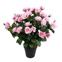 Azalee 40Cm Rosa Im Topf ZF Kunstpflanzen KüNstliche Blumen - Kunstblumen -Pflan