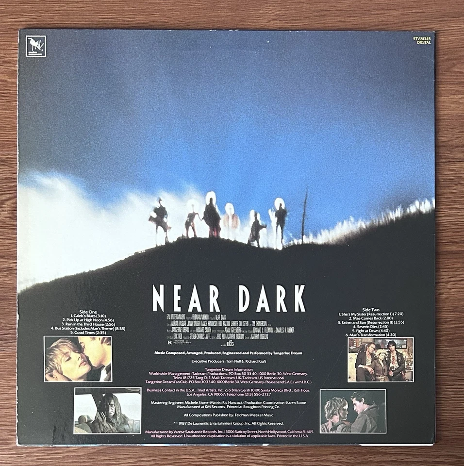 Tangerine Dream – Near Dark OST 1987 US Press LP Soundtrack - Image 2 of 4