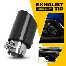 1PCS 2.5"ID to 3.5"OD Carbon Fiber Exhaust Pipe Tip Tail Throat Muffler Tailpipe