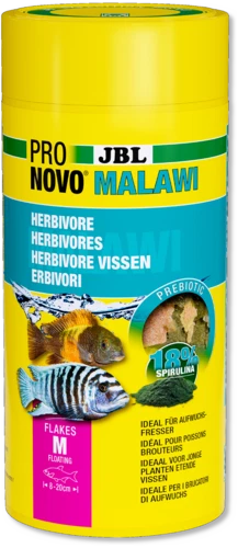 JBL GMBH & CO. KG JBL ProNovo Malawi Flakes M 1000ml Futter Flockenfutter für Barsche Cichliden