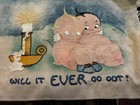 Embroidery On Heavy Linen Pillow top — photo 1