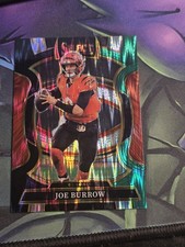 2025 Panini Select - Concourse Joe Burrow #57 Black & Green Shock Prizm