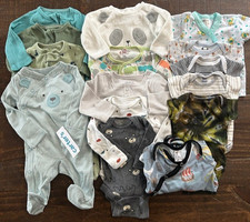Baby Boy Size Newborn Clothes Lot of 15 Pieces Varied Brands New  Pre-owned